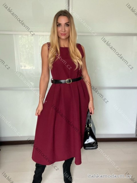 Šaty dlhé elegantné bez rukávov dámske (S/M ONE SIZE) TALIANSKA MÓDA IMPDY25MDUE24796/DUR