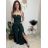 Overal dlhý elegantný carmen na ramienka dámsky (XS/S/M ONE SIZE) TALIANSKA MÓDA IMWHP25956/DUR zelená smaragdová XS/S/M