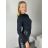 Body dlouhý rukáv dámské INNA (XS/S/M ONE SIZE) ITALSKÁ MÓDA IMM25M1147/DU XS/S/M Černá