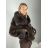 Kabátek kožich chlupatý zimní dlouhý rukáv dámský (XS/S/M/L ONE SIZE) ITALSKÁ MÓDA IMM259411LS