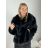 Kabátek kožich chlupatý zimní dlouhý rukáv dámský (XS/S/M/L ONE SIZE) ITALSKÁ MÓDA IMM259411LS