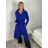 Kabát flaušový dlouhý dámský (M/L ONE SIZE) ITALSKÁ MÓDA IMD221105/DU