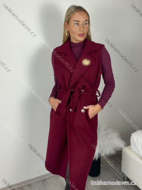 Vesta flaušová  bez rukávů dámská (S/M/L ONE SIZE) ITALSKÁ MÓDA IMPVN251112/DU