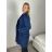 Cardigan  s kapsami dlouhý rukáv dámský nadrozměr (40/42/44 ONE SIZE) ITALSKÁ MÓDA IM4251148/DU 40/42/44 tmavě modrá
