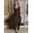Šaty elegantní společenské dlouhé na ramínka dámské (L/XL ONE SIZE) ITALSKÁ MÓDA IM325100/DUR L/XL vínová