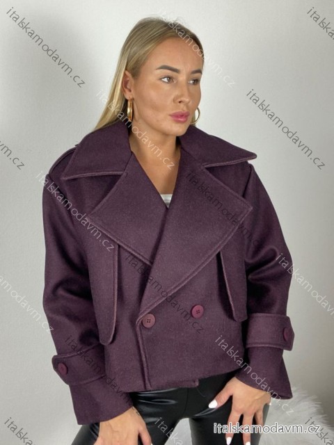 Kabátek krátký oversize dlouhý rukáv dámské (S/M/L ONE SIZE) ITALSKÁ MÓDA IMPLU251111/DU
