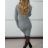 Šaty úpletové dlhý rukáv dámske INES (XS/S/M ONE SIZE) TALIANSKA MÓDA IMM25M9060/DUR XS/S/M tmavo hnedá