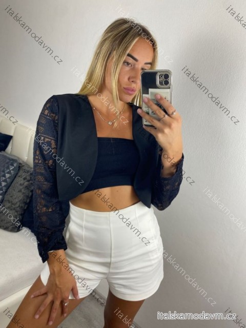 Bolerko krajkové dlouhý rukáv dámské (S/M/L ONE SIZE) ITALSKá MóDA IM324160
