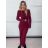 Šaty úpletové s rolákem dlouhý rukáv dámský (S/M/L ONE SIZE) ITALSKÁ MÓDA IMPLM25ZM190006/DU S/M/L vínová