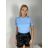 Tričko elegantní krátky rukáv dámské (S/M ONE SIZE) ITALSKÁ MÓDA IMM24M16835