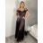 Šaty dlouhé společenské carmen dámské (S/M/L ONE SIZE) ITALSKÁ MÓDA IM3250007