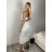 Souprava elegantní sukně dlouhá a croptop na ramínka dámský (S/M ONE SIZE) ITALSKÁ MÓDA IMPBB24Y24223/DU S/M bílá