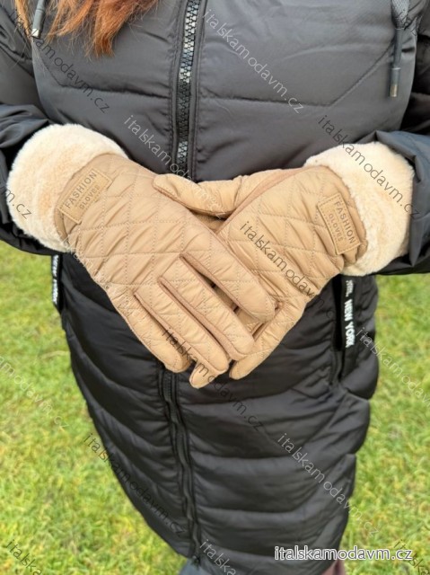Rukavice zimné s kožúškom dámske (ONE SIZE) QGJ TREND LIS25ST-544/DUR
