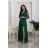 Šaty dlouhé společenské krajkové s filtry dlouhý rukáv dámské nadrozměr (36-50) POLSKÁ MÓDA PMLEL25STELLA7 zelená 36