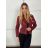 Bunda ekokoženková dlouhý rukáv dámská (S/M ONE SIZE) ITALSKÁ MÓDA IMD23709