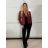 Bunda ekokoženková dlouhý rukáv dámská (S/M ONE SIZE) ITALSKÁ MÓDA IMD23709