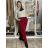 Kalhoty volnočasové s páskem dámské (S/M/L ONE SIZE) ITALSKÁ MÓDA IM425823