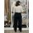 Kalhoty volnočasové s páskem dámské (S/M/L ONE SIZE) ITALSKÁ MÓDA IM425823/DU S/M/L Černá