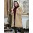 Kabát beránkový teddy  oversize na knoflíky dlouhý rukáv dámský (M/L/XL ONE SIZE) INDICKÁ MÓDA IMWHA251112/DU M/L/XL béžová