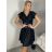 Šaty společenské krátký rukáv dámské (S/M/L ONE SIZE) ITALSKá MODA IMSP255945
