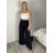 Kalhoty dlouhé elegantní dámské ROSE (S/M/L ONE SIZE) ITALSKÁ MÓDA IMWHP251111/DR S/M/L Černá