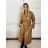 Kabát koženkový oversize s páskem dlouhý rukáv dámský TARA (S/M/L ONE SIZE) ITALSKÁ MÓDA IMWCA251111/DU S/M/L vínová