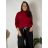 Svetr se stojáčkem dlouhý rukáv dámský SARAH (40/42/44 ONE SIZE) ITALSKÁ MÓDA IMSM2625153/DU 40/42/44 vínová