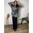 Tunika dlouhý rukáv dámská nadrozměr (L-XL ) TURECKÁ MODA TM9251113/DU XL šedá
