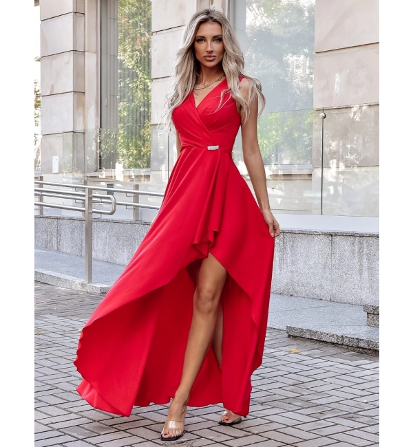 Šaty dlouhé společenské bez rukávu dámské nadrozměr ELIF (34-48) POLSKÁ MÓDA PMLAM2502081-1