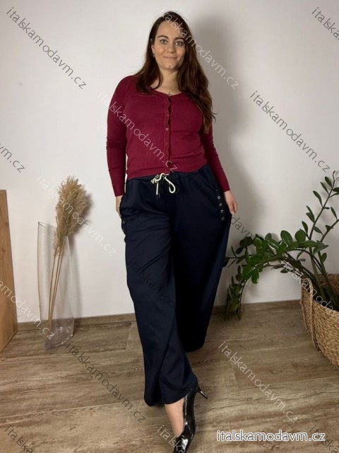 Kalhoty elegantní dámské nadrozměr ANTA (52/54/56 ONE SIZE) ITALSKÁ MÓDA IM4261111/DUR