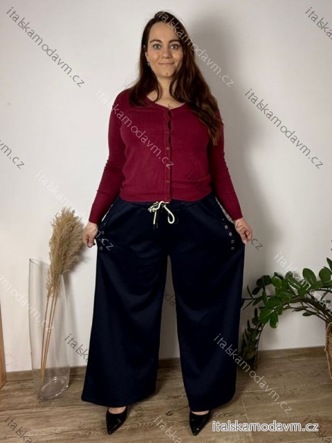 Kalhoty elegantní dámské nadrozměr ANTA (52/54/56 ONE SIZE) ITALSKÁ MÓDA IM4261111/DUR 52/54/56 Černá