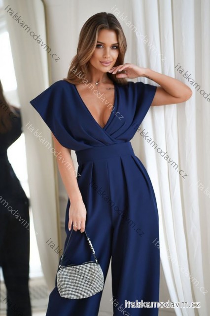 Overal dlouhý společenský krátký rukáv dámský (34-42) POLSKÁ MÓDA PMLBC24289-01/DR