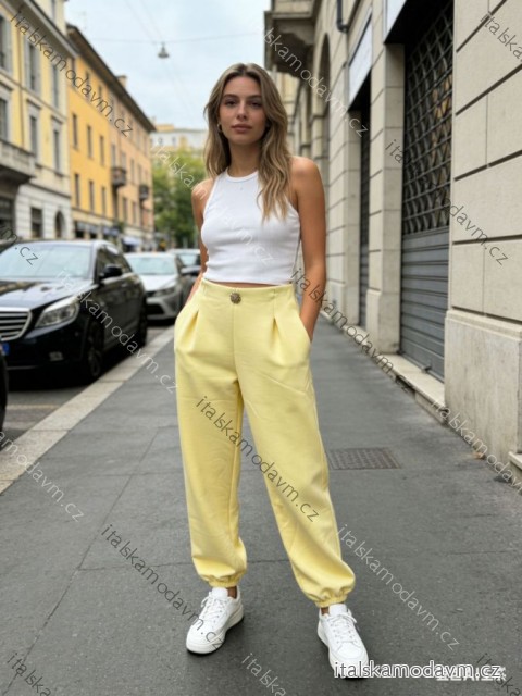 Tepláky elegantní dámské nadrozměr (44/46/48 ONE SIZE) ITALSKÁ MÓDA IM426009