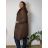Bunda podzimní s kapucí na zip dlouhý rukáv dámská nadrozměr (52/54/56 ONE SIZE) ITALSKÁ MÓDA IM425531