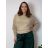 Sveter úpletový dlhý rukáv dámsky nadrozměr (52/54/56 ONE SIZE) TALIANSKA MÓDA IM4251135