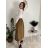 Sukně manžestrová s páskem dámská (S/M/L ONE SIZE) ITALSKÁ MÓDA IMPLU2552123/DU béžová S/M/L