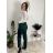 Kalhoty dámské VIKTORY (S/M/L ONE SIZE) ITALSKÁ MÓDA IMD25227/DU smaragdová S/M/L