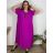 Šaty s přívěskem  dlouhé krátký rukáv dámské nadrozměr (3XL/4XL/5XL ONE SIZE) ITALSKá MóDA IM424277
