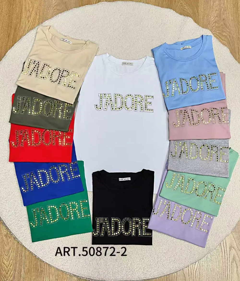 Tričko krátký rukáv dámské (S/M/L ONE SIZE) ITALSKÁ MÓDA IMPLI2550872-2