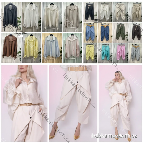 Kalhoty elegantní tříčtvrteční 3/4 krátké dámské (S/M/L ONE SIZE) ITALSKÁ MÓDA IMPLI2651840