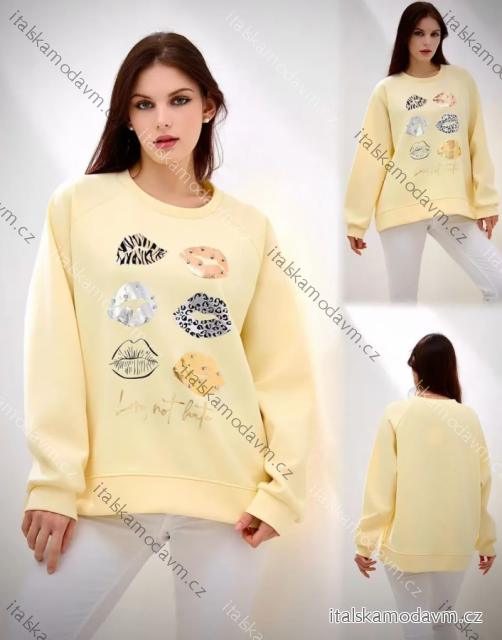 Mikina teplá dlhý rukáv dámska (S/M/L ONE SIZE) TALIANSKA MÓDA IMPLI2616302