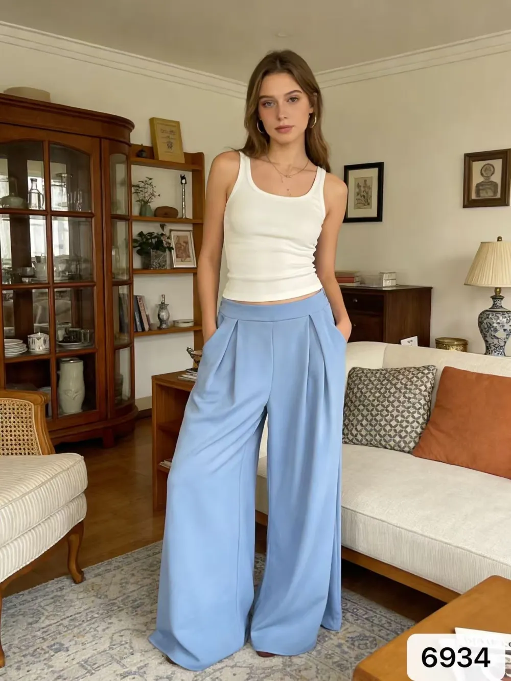 Nohavice dlhé elegantné dámske (S/M/L ONE SIZE) TALIANSKA MÓDA IMPLI266934