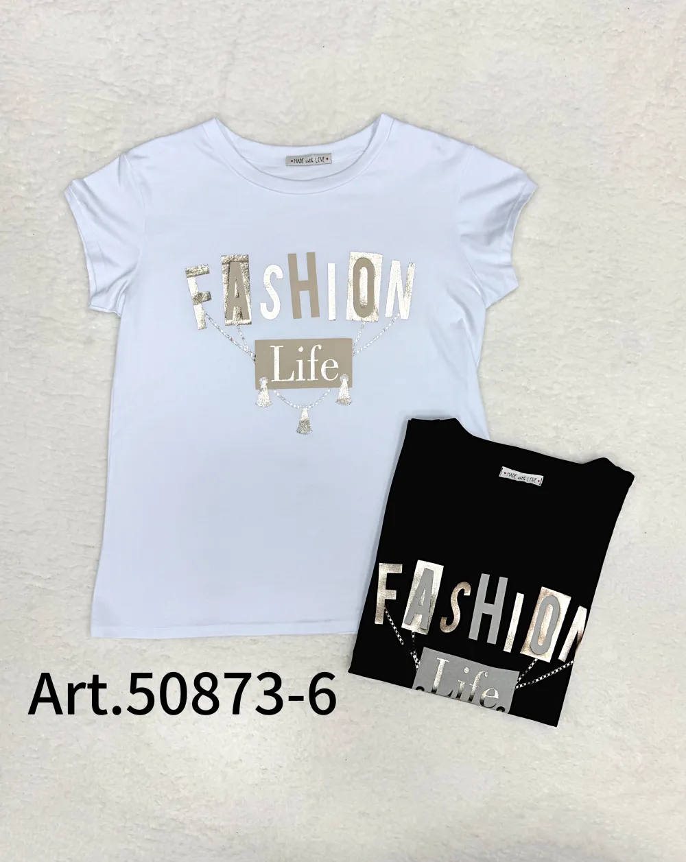 Tričko krátký rukáv dámské (S/M/L ONE SIZE) ITALSKÁ MÓDA IMPLI2650873-6