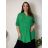 Košile prodloužená dlouhý rukáv dámská nadrozměr RAMONA (50/52/54 ONE SIZE) ITALSKÁ MÓDA IMD25139/DU 50/52/54 zelená