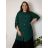 Košile prodloužená dlouhý rukáv dámská nadrozměr RAMONA (50/52/54 ONE SIZE) ITALSKÁ MÓDA IMD25139/DU 50/52/54 zelená