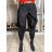 Kalhoty volnočasové tříčtvrteční 3/4 krátké dámské (S/ML ONE SIZE) ITALSKÁ MÓDA IM426008/DU -   Černá -   S/M/L