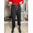 Kalhoty baggy dlouhé s knoflíky dámské (S/M ONE SIZE) ITALSKÁ MÓDA IMD24126/DU -   Černá -   S/M
