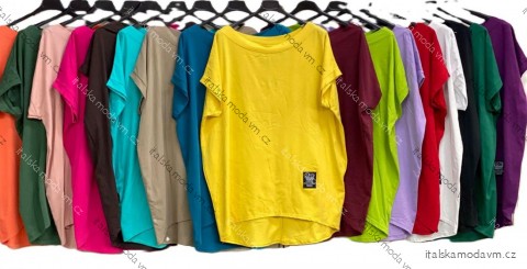 Tunika oversize krátký rukáv dámská (S/M/L ONE SIZE) ITALSKÁ MÓDA IMC26004