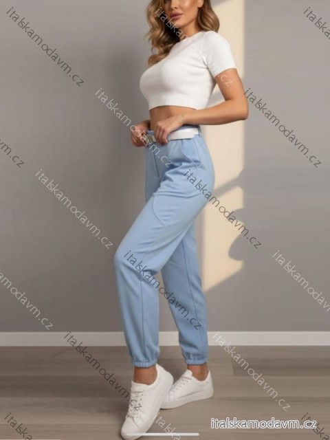 Kalhoty outdoorové s páskem dámské nadrozměr (42/44/46 ONE SIZE) ITALSKÁ MÓDA IMC26017