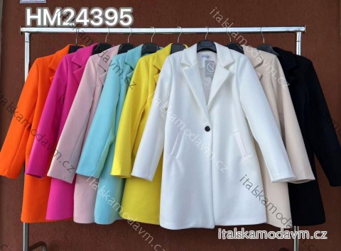 Kabát teplý dlouhý rukáv dámský nadrozměr (46/48/50 ONE SIZE) ITALSKÁ MÓDA IMC26029